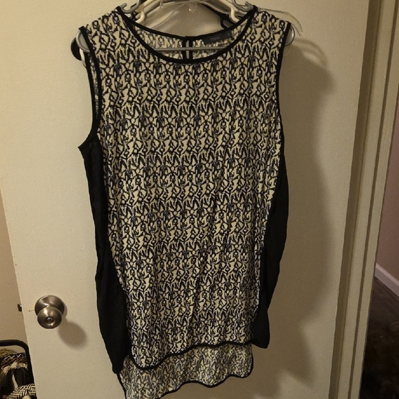 THML Asymmetrical Black and White High Low Dress - Picture 1 of 1